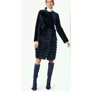 Tory Burch Electra Fur-Trim Shearling Jacket Size Small MSRP $3,000!